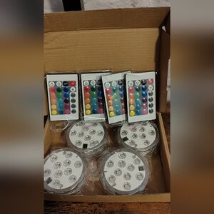 Submersible Led Lights 4 Pack With Remotes